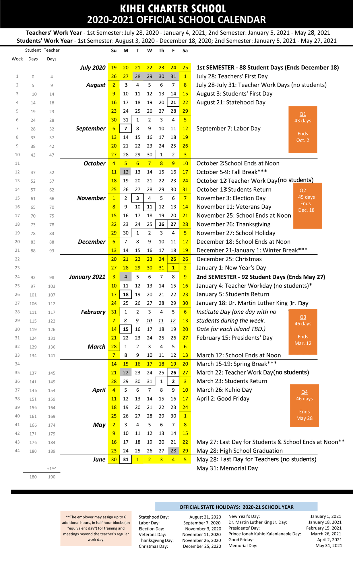 State Of Hawaii Doe School Calendar 2024 2024 Mab Felicle